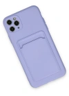 Newface iPhone 11 Pro Max Kılıf Kelvin Kartvizitli Silikon - Lila
