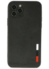 Newface iPhone 11 Pro Max Kılıf Loop Deri Silikon - Siyah
