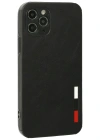Newface iPhone 11 Pro Max Kılıf Loop Deri Silikon - Siyah