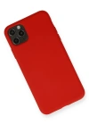 Newface iPhone 11 Pro Max Kılıf Nano içi Kadife Silikon - Kırmızı