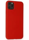 Newface iPhone 11 Pro Max Kılıf Nano içi Kadife Silikon - Kırmızı