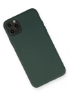 Newface iPhone 11 Pro Max Kılıf Nano içi Kadife Silikon - Koyu Yeşil