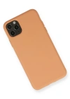 Newface iPhone 11 Pro Max Kılıf Nano içi Kadife Silikon - Mat Turuncu