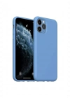 Newface iPhone 11 Pro Max Kılıf Nano içi Kadife Silikon - Mavi