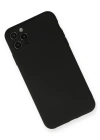 Newface iPhone 11 Pro Max Kılıf Nano içi Kadife Silikon - Siyah