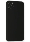 Newface iPhone 11 Pro Max Kılıf Nano içi Kadife Silikon - Siyah