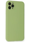Newface iPhone 11 Pro Max Kılıf Nano içi Kadife Silikon- Yeşil