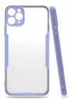 Newface iPhone 11 Pro Max Kılıf Platin Silikon - Lila
