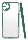 Newface iPhone 11 Pro Max Kılıf Platin Silikon - Yeşil