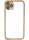 Newface iPhone 11 Pro Max Kılıf Razer Lensli Silikon - Gold
