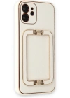 Newface iPhone 12 Kılıf Coco Elit Kapak - Beyaz