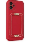Newface iPhone 12 Kılıf Coco Elit Kapak - Kırmızı