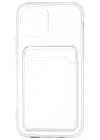 Newface iPhone 12 Kılıf Kart Şeffaf Silikon - Şeffaf