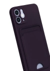 Newface iPhone 12 Kılıf Kelvin Kartvizitli Silikon - Derin Mor