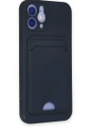Newface iPhone 12 Kılıf Kelvin Kartvizitli Silikon - Lacivert