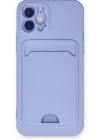 Newface iPhone 12 Kılıf Kelvin Kartvizitli Silikon - Lila