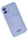 Newface iPhone 12 Kılıf Kelvin Kartvizitli Silikon - Lila