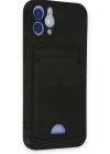 Newface iPhone 12 Kılıf Kelvin Kartvizitli Silikon - Siyah