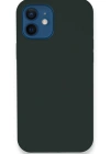Newface iPhone 12 Kılıf Lansman Legant Silikon - Koyu Yeşil