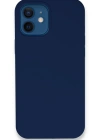 Newface iPhone 12 Kılıf Lansman Legant Silikon - Lacivert