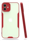 Newface iPhone 12 Kılıf Platin Silikon - Kırmızı
