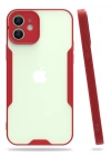 Newface iPhone 12 Kılıf Platin Silikon - Kırmızı