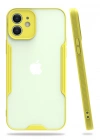 Newface iPhone 12 Kılıf Platin Silikon - Sarı