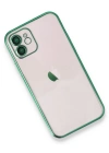 Newface iPhone 12 Kılıf Razer Lensli Silikon - Yeşil