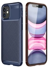 Newface iPhone 12 Mini Kılıf Auto Focus Karbon Kapak - Lacivert