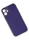 Newface iPhone 12 Mini Kılıf Coco Deri Silikon Kapak - Mor