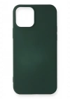 Newface iPhone 12 Mini Kılıf First Silikon - Koyu Yeşil