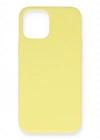 Newface iPhone 12 Mini Kılıf Nano içi Kadife Silikon - Sarı