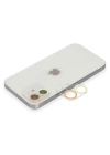 Newface iPhone 12 Mini Renkli Kamera Lens Koruma Cam - Sarı-Turuncu
