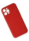 Newface iPhone 12 Pro Kılıf Coco Deri Silikon Kapak - Kırmızı