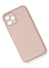 Newface iPhone 12 Pro Kılıf Coco Deri Silikon Kapak - Pembe