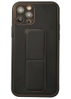 Newface iPhone 12 Pro Kılıf Coco Deri Standlı Kapak - Siyah