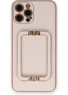 Newface iPhone 12 Pro Kılıf Coco Elit Kapak - Pudra