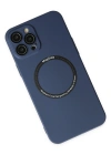 Newface iPhone 12 Pro Kılıf Jack Magneticsafe Lens Silikon - Lacivert