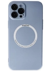 Newface iPhone 12 Pro Kılıf Jack Magneticsafe Lens Silikon - Sierra Blue