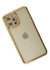Newface iPhone 12 Pro Kılıf Joke Taşlı Silikon - Gold