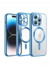 Newface iPhone 12 Pro Kılıf Kross Magneticsafe Kapak - Sierra Blue