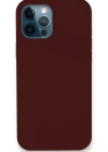 Newface iPhone 12 Pro Kılıf Lansman Legant Silikon - Bordo