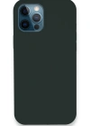 Newface iPhone 12 Pro Kılıf Lansman Legant Silikon - Koyu Yeşil
