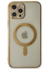 Newface iPhone 12 Pro Kılıf Magneticsafe Lazer Silikon - Gold