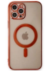 Newface iPhone 12 Pro Kılıf Magneticsafe Lazer Silikon - Kırmızı