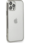 Newface iPhone 12 Pro Kılıf Razer Lensli Silikon - Gümüş