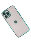 Newface iPhone 12 Pro Kılıf Razer Lensli Silikon - Yeşil