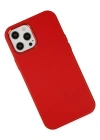 Newface iPhone 12 Pro Max Kılıf Asya Deri Silikon - Kırmızı