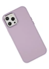 Newface iPhone 12 Pro Max Kılıf Asya Deri Silikon - Lila