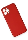 Newface iPhone 12 Pro Max Kılıf Coco Deri Silikon Kapak - Kırmızı
